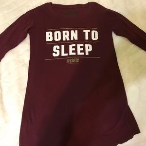PINK Maroon long t-shirt/nightie